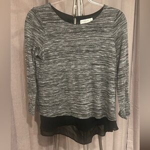 Abercrombie & Fitch Black and Gray Long‎ Sleeve Top.